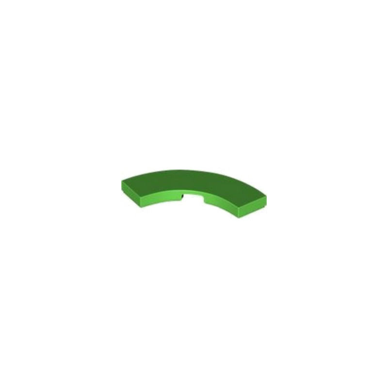 LEGO 6406233 PLATE LISSE 3X3 1/4 CERCLE - BRIGHT GREEN