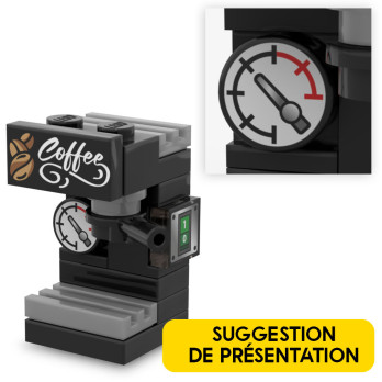 Thermostat imprimé sur brique Lego® 1x1 ronde - Noir