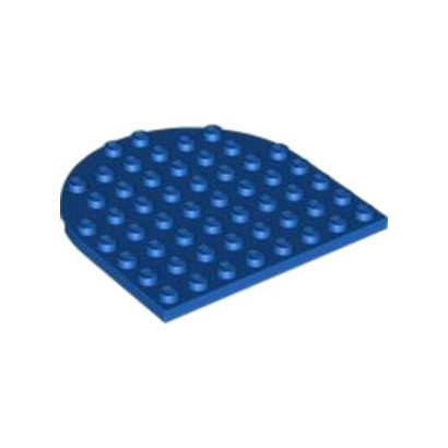 LEGO 6429605 PLATE 8X8, 1/2 CIRCLE - BLUE