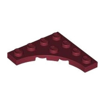LEGO 6310882 PLATE 4X4 ROND INV - NEW DARK RED