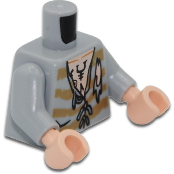 LEGO 6401301 TORSE IMPRIME - MEDIUM STONE GREY