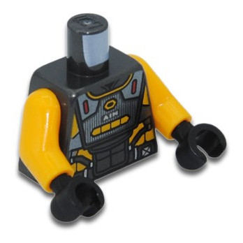 LEGO 6294648 TORSE IMPRIME - TITANIUM METALLIC