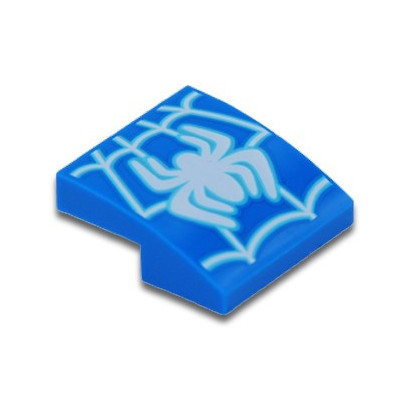 LEGO 6425484 PLATE W/ BOW 2X2 PRINTED SPIDER-MAN - BLUE