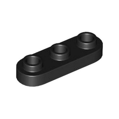 LEGO 6428168 PLATE 1X3, ROUNDED - BLACK