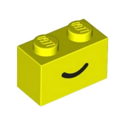 LEGO 6432103 BRIQUE 1X2 IMPRIME - VIBRANT YELLOW