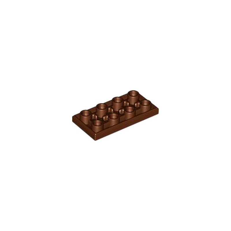 LEGO 6433946 TILE 2x4 INV - REDDISH BROWN