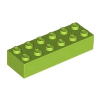 LEGO 6422924 BRIQUE 2X6 - BRIGHT YELLOWISH GREEN