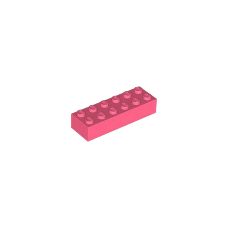 LEGO 6422922 BRIQUE 2X6 - CORAL