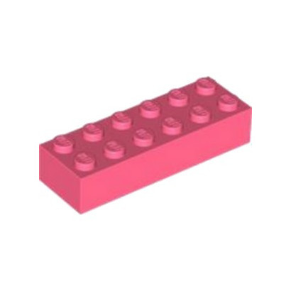 LEGO 6422922 BRIQUE 2X6 - CORAL