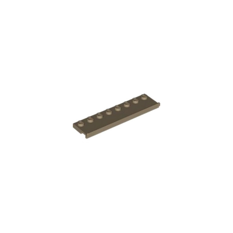 LEGO 6430941 PLATE 2X8 W/GLIDING GROOVE - SAND YELLOW