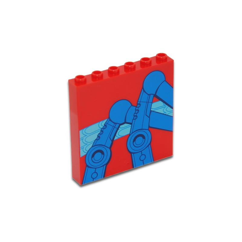 LEGO 6426429 CLOISON 1X6X5 IMPRIME SPIDERMAN - ROUGE