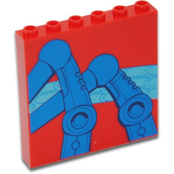 LEGO 6426431 CLOISON 1X6X5 IMPRIME SPIDERMAN - ROUGE