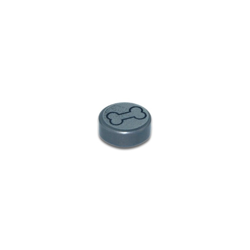 LEGO 6428390 PLATE LISSE 1x1 ROND IMPRIME OS - SILVER METALLIC