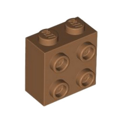 LEGO 6431328 BRICK 1X2X1 2/3 W/4 KNOBS - MEDIUM NOUGAT