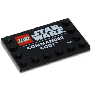LEGO 6433793 PRINTED PLATE 4X6 - STAR WARS™ - COMMANDER CODY™