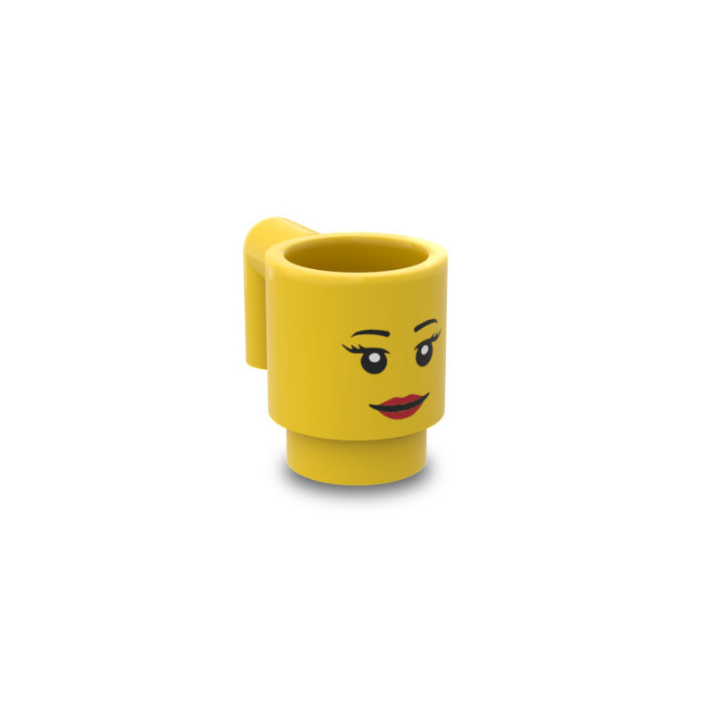 Face Printed on Lego® Mug - Yellow