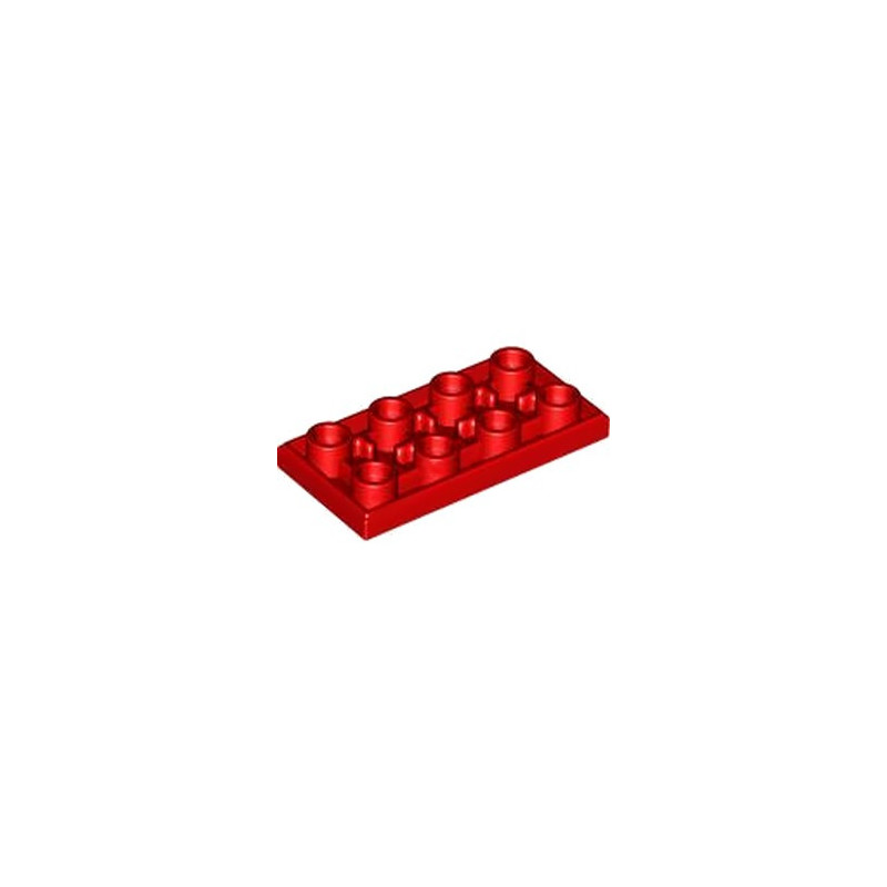 LEGO 6433945 PLATE LISSE 2X4 INV - ROUGE