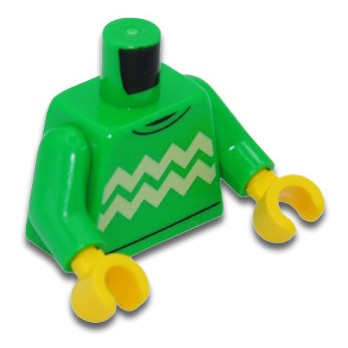 LEGO 6392114 TORSE IMPRIME - BRIGHT GREEN