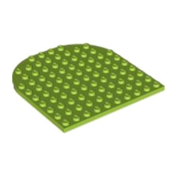 LEGO 6428166 PLATE 1/2 ROND 10X10 - BRIGHT YELLOWISH GREEN