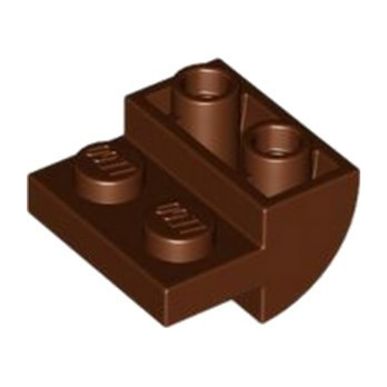 LEGO 6409552 BRIQUE 2X2X1 INV ARRONDIE - REDDISH BROWN