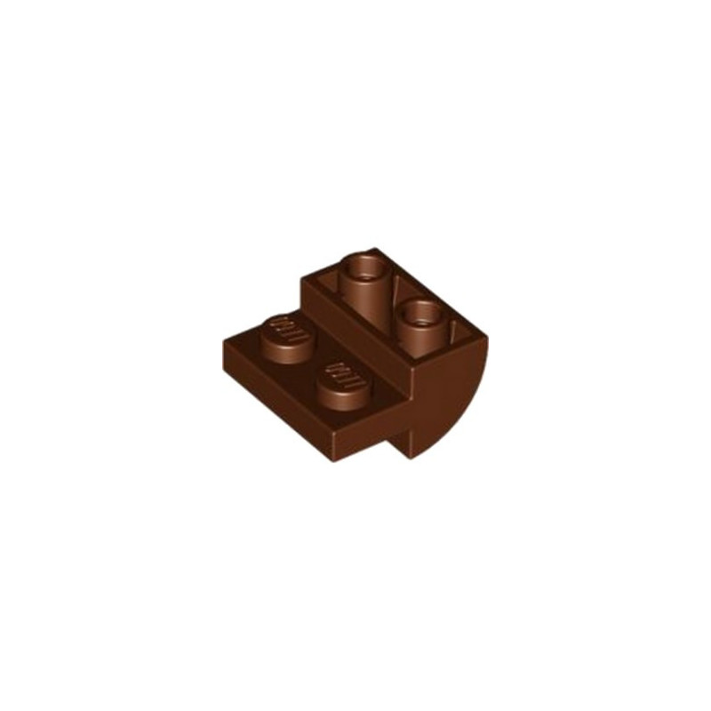 LEGO 6409552 BRIQUE 2X2X1 INV ARRONDIE - REDDISH BROWN