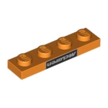 LEGO 6438730 PLATE 1X4 PRINTED MCLAREN - ORANGE