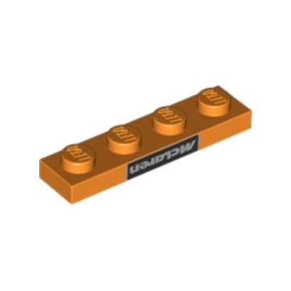 LEGO 6438730 PLATE 1X4 PRINTED MCLAREN - ORANGE