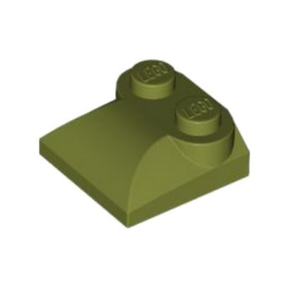 LEGO 6073984 PLATE W/ BOWS 2X2 - OLIVE GREEN