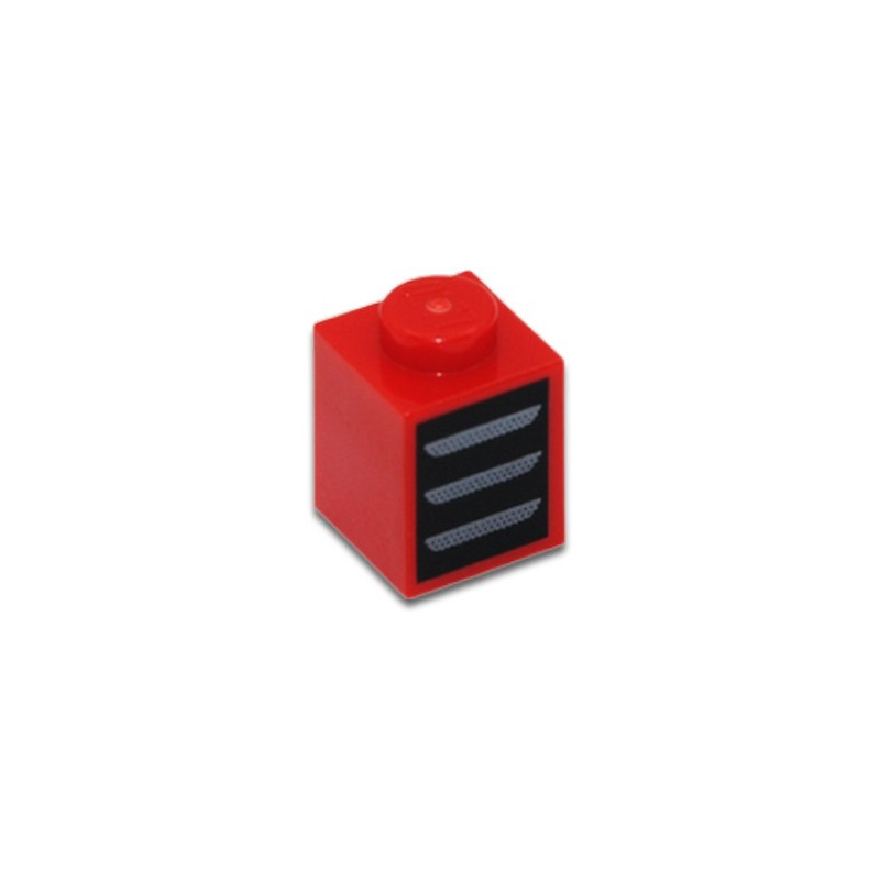 LEGO 6437893 BRIQUE 1X1 IMPRIME - ROUGE