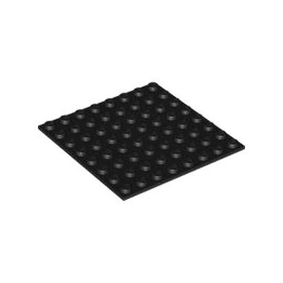 LEGO 6395750 BASE PLATE 8X8 W/ ADHESIVE - BLACK