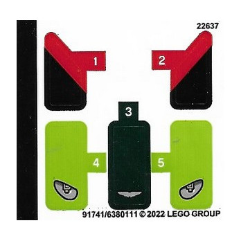 Stickers / Autocollant LEGO® Speed Champions 30434