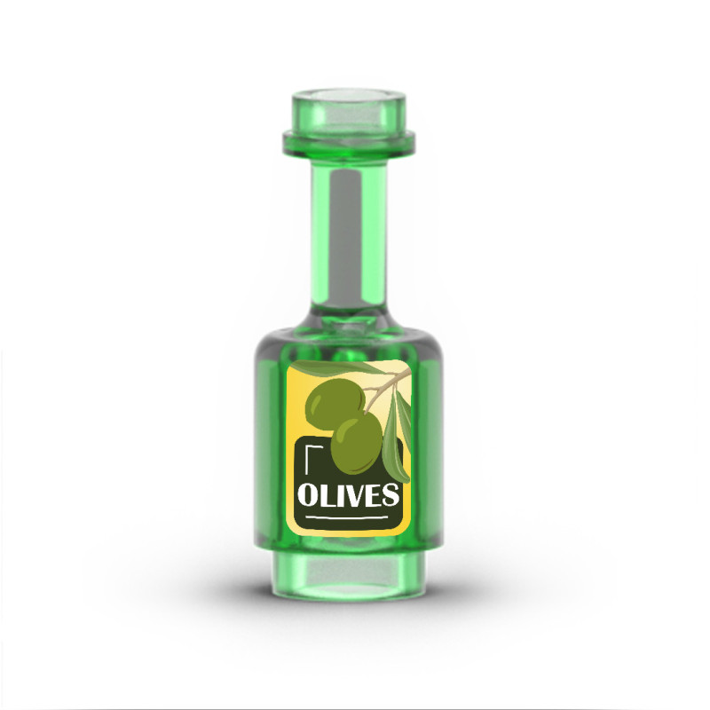 Bottle of Olive Oil printed on Lego® Bottle