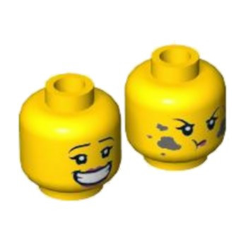 LEGO 6271211 TÊTE FEMME (2FACES) - JAUNE