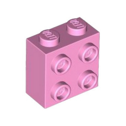 LEGO 6403266 BRIQUE 1X2X1 2/3 W/4 KNOBS - ROSE CLAIR