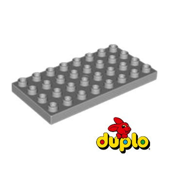 LEGO DUPLO 6208523 PLATE 4X8 - MEDIUM STONE GREY