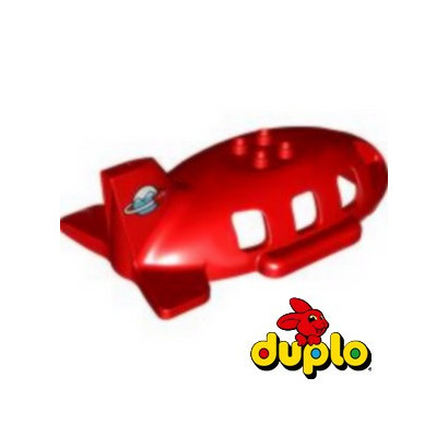 LEGO® DUPLO 6360810 PLANE TOP 6X12X3 - ROUGE