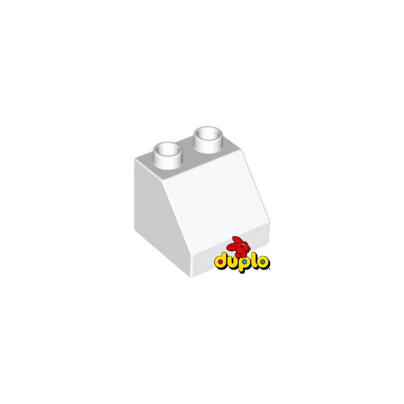 LEGO DUPLO 6171868 TUILE 2X2X1.5  45° - BLANC
