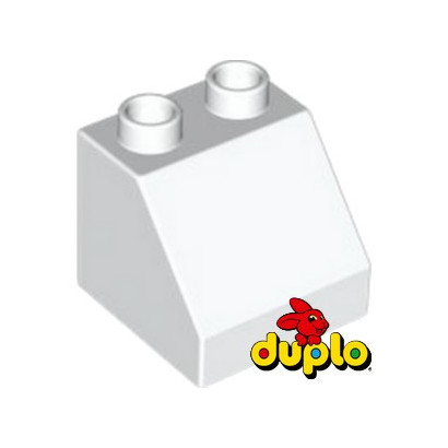 LEGO DUPLO 6171868 TUILE 2X2X1.5  45° - BLANC