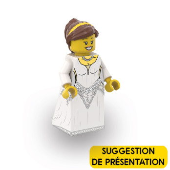 Suggestion de Présentation - Robe de Mariée imprimée sur Torse Lego® - Blanc