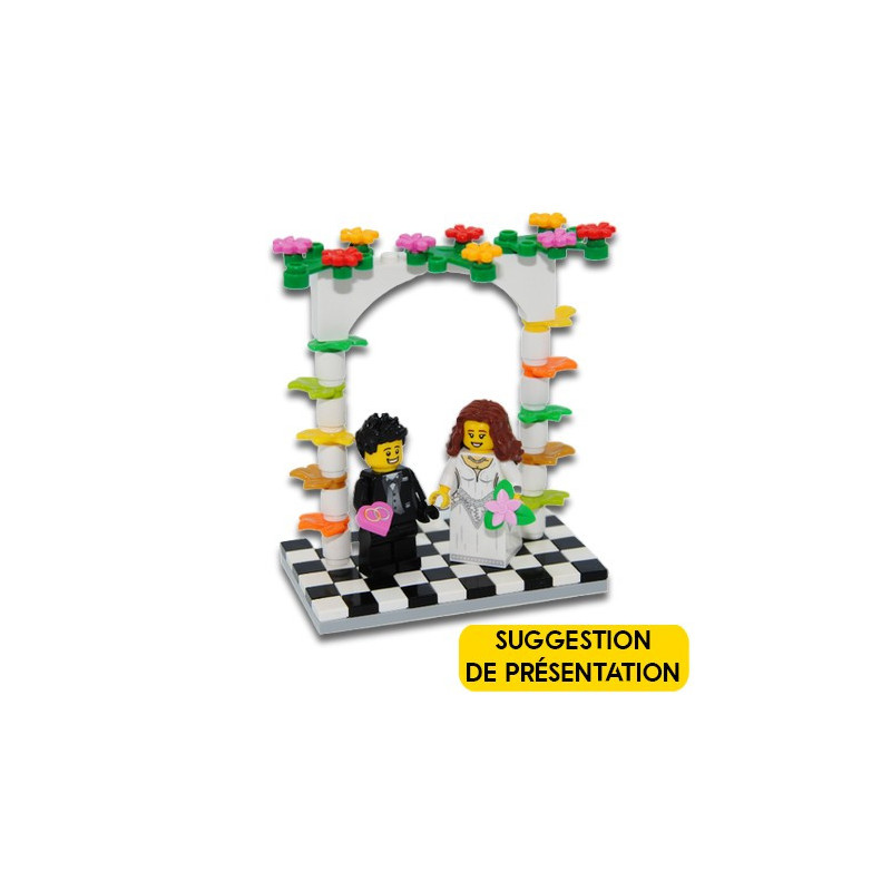 Wedding Dress printed on Lego® Torso - White