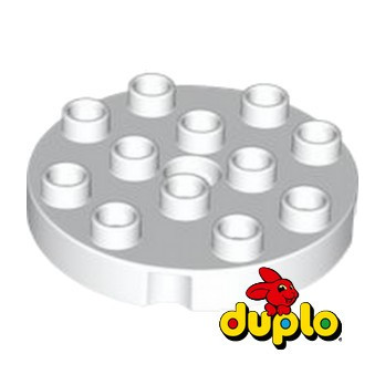 LEGO DUPLO 6258905 PLATE 4X4 ROND - BLANC
