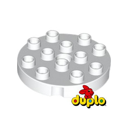 LEGO DUPLO 6258905 PLATE 4X4 ROND - BLANC