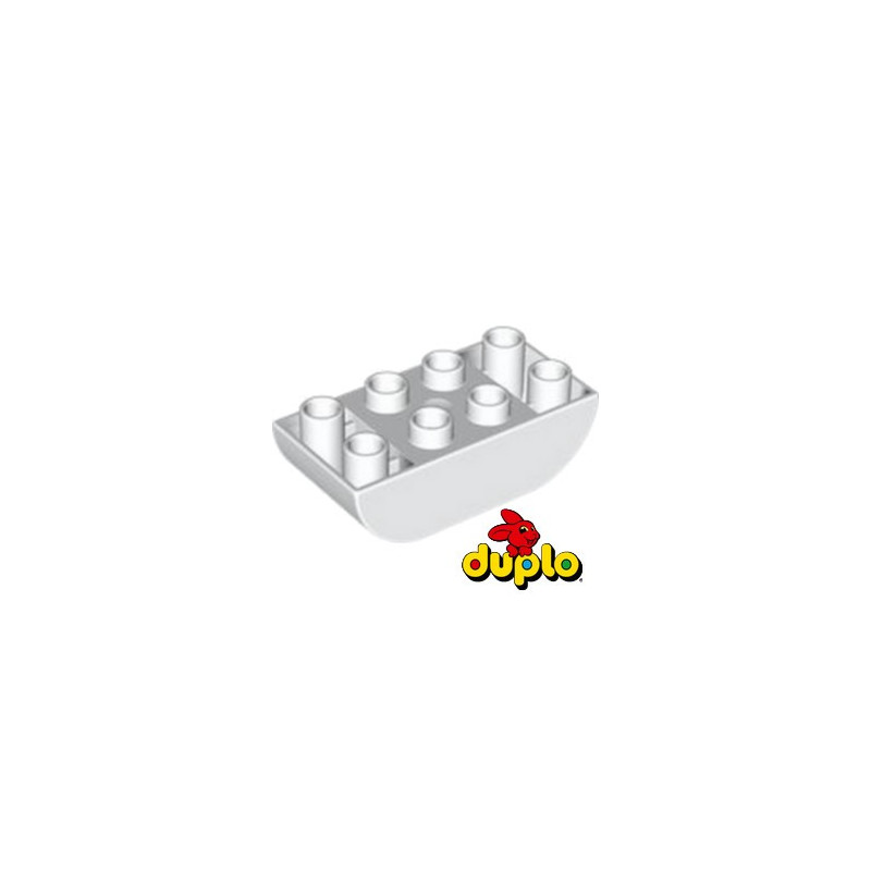 LEGO DUPLO 4644208 BRICK 2X4 W/ INV. BOW - WHITE