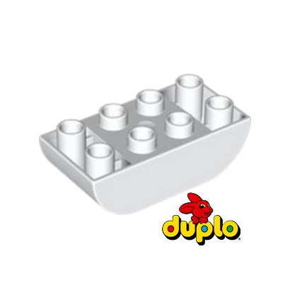 LEGO DUPLO 4644208 BRIQUE 2X4 DOME INV. - BLANC