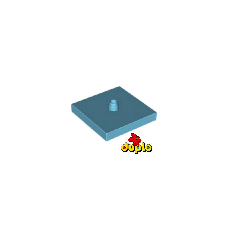 LEGO DUPLO 6303204 PLATE 4X4 W/ ROTATION SNAP - MEDIUM AZUR