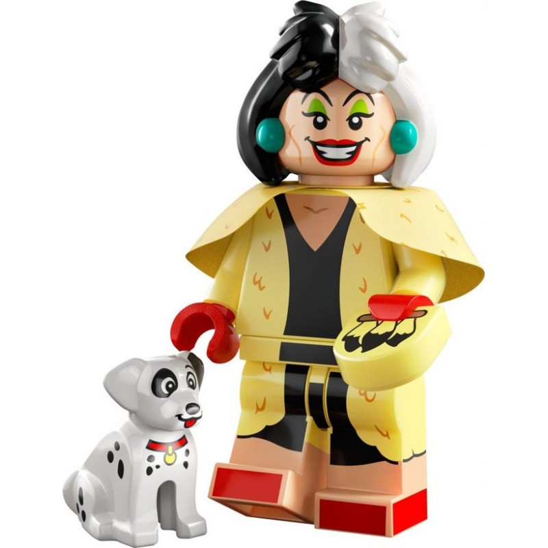 Lego® Minifigure Disney 100 - Cruella de Vil & Dalmatian puppy