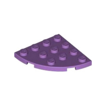 LEGO 6329416 PLATE 4X4, 1/4 CIRCLE - MEDIUM LAVENDER