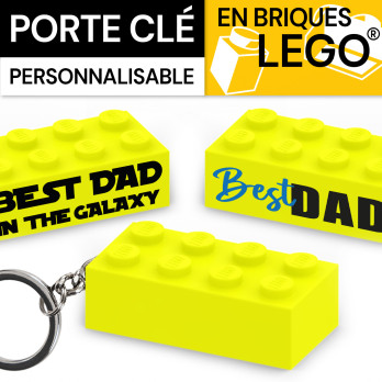 Porte clé en brique Lego® - Vibrant Yellow