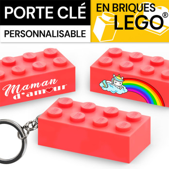 Lego® Brick Keyring - Coral