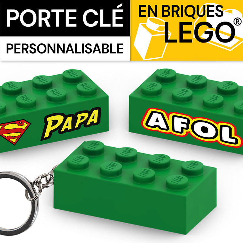Lego® Brick Keyring - Dark Green